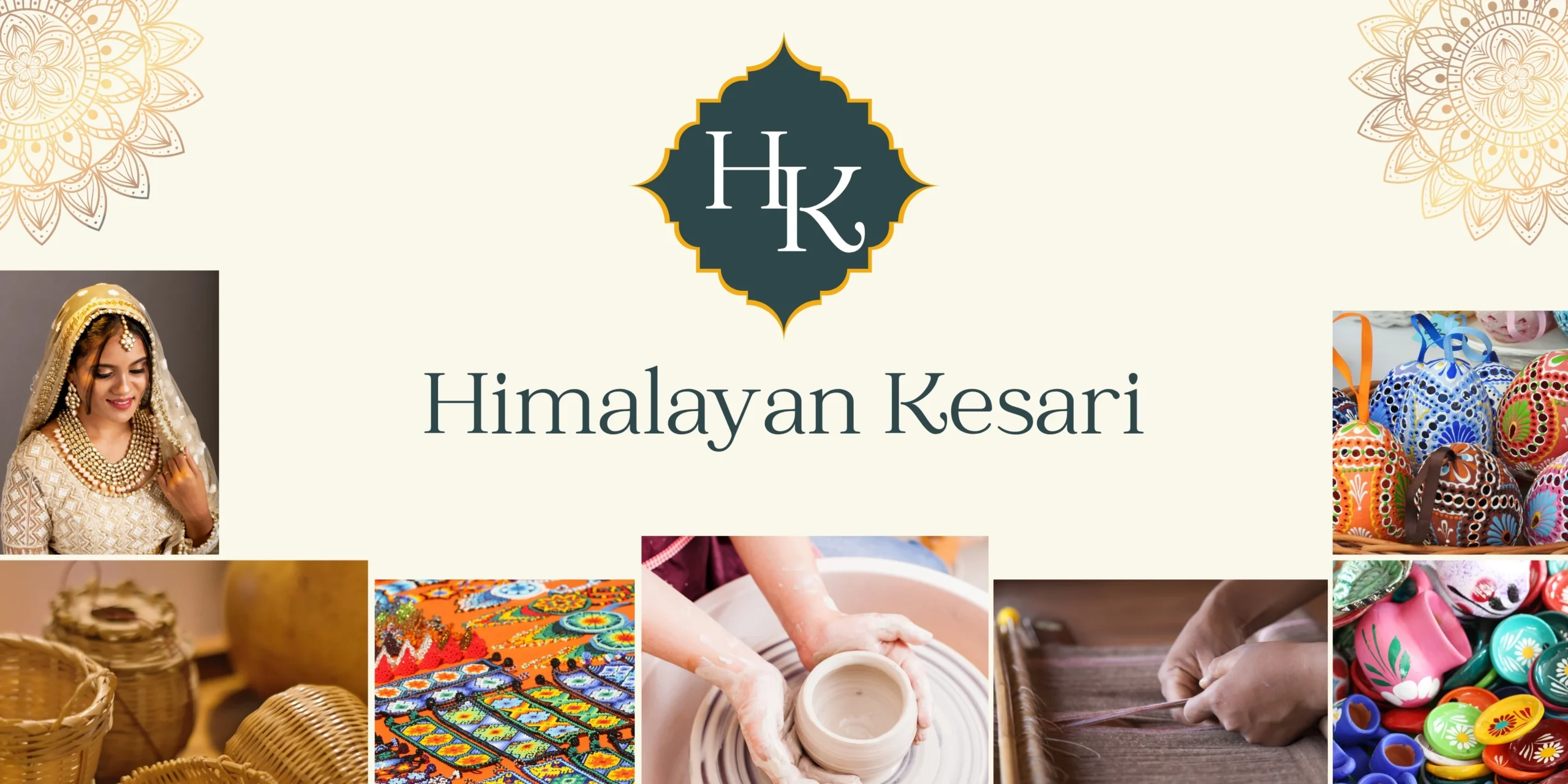 Beige Handicrafts India Sale Banner